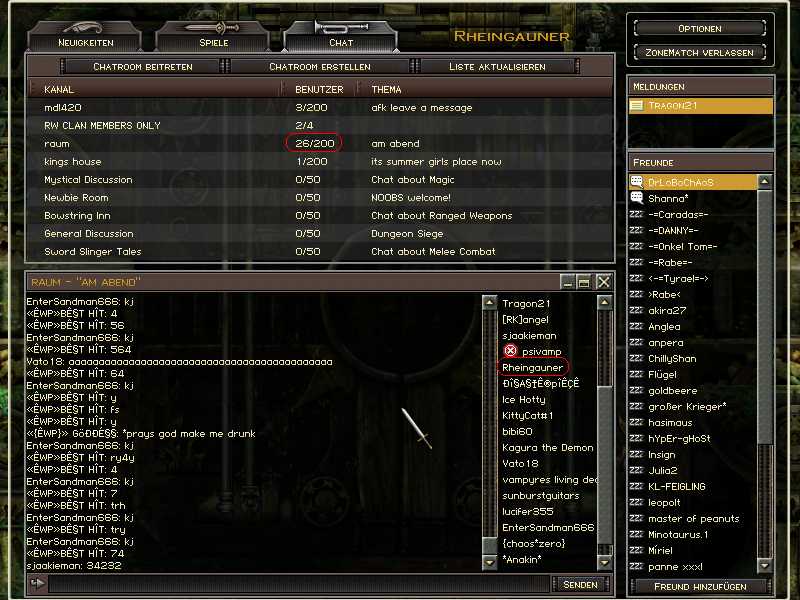 DS-Chat ... am Abend