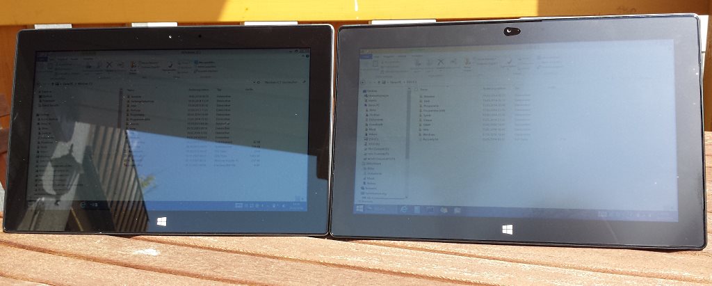 Surface 2 entspiegelt 3
